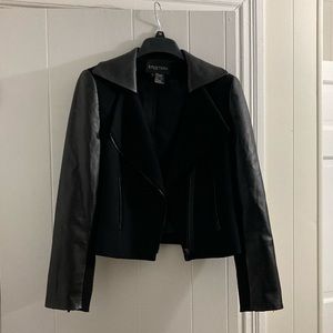 Black leather jacket